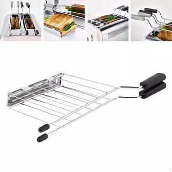 Держатель для ломтиков хлеба Подставка для тостов Полка для тяжелой машины Подогрев гриля чёрный