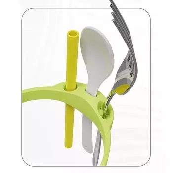 Держатель для ложки для банки, силиконовый держатель для ложки и трубочки, регулируемый, мягкий, эластичный, многоразовый, прочный, силиконовый держатель для ложки для банки розовый