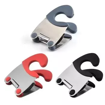 Держатель для ложки из нержавеющей стали, силиконовая ручка с защитой от ожогов, держатель для ложки, зажим для кухонной утвари, кухонная утварь