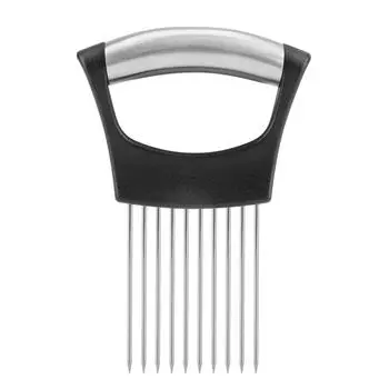 Держатель для лука из нержавеющей стали, нож для фруктов, овощей, мяса, овощечистка, измельчитель с 10 зубцами