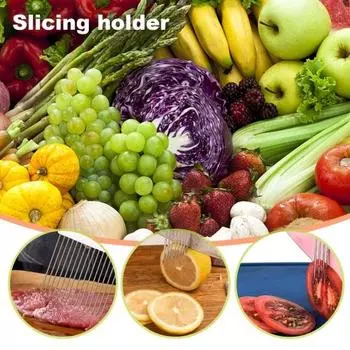 Держатель для лука из нержавеющей стали, резак, кухонный измельчитель овощей, инструмент с 10 вилками, нескользящая ручка для нарезки лука, картофеля, помидоров, лимона белый