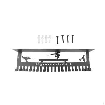 Держатель для медалей, большая вместимость, настенное крепление из нержавеющей стали, полка для трофеев для баскетбола SO SHE DID