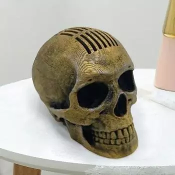 Держатель для медиатора в виде черепа ирокеза, акустическая фолк-гитара, стойка для хранения медиатора, органайзер для 21 медиатора чёрный