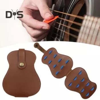 Держатель для медиаторов из искусственной кожи на 18 слотов, сумка для хранения медиаторов для мужчин и женщин, чехол-органайзер для гитарных медиаторов для музыкантов, любителей, учителей зелёный