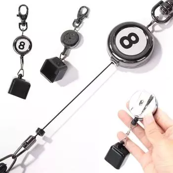 Держатель для мела для бильярда и пула с цепочкой, выдвижной держатель для хранения мела, держатель для бильярдного мела A