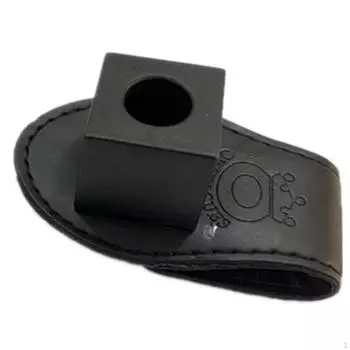 Держатель для мела для бильярда защищает ваш мел, контейнер с зажимом из искусственной кожи чёрный