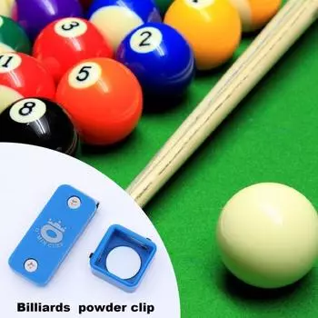 Держатель для мела для бильярдного кия с зажимом из нержавеющей стали, прочный портативный магнитный бесшумный держатель для мела для снукера, аксессуары для бильярда белый