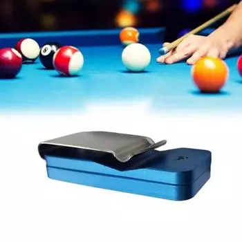 Держатель для мела для бильярдного кия с металлическим зажимом. Прочный алюминиевый портативный ящик для мела для снукера. Чехол для переноски. Аксессуары для бильярда. Подарок для энтузиастов. темно-зеленого