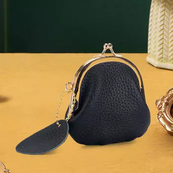 Держатель для мелочи кошелек застежка застежка кошелек маленькие наушники женские с Kisslock чёрный