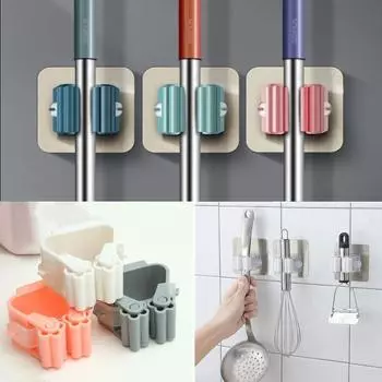 Держатель для метлы, кухонная полка для хранения, органайзер для швабры, держатель для ванной, крючок для ванной комнаты белый