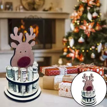 Держатель для милой рождественской елки с оленями, снеговиком, соснового дерева, держатель для хранения наличных, украшение для рабочего стола, праздник Christmas Tree