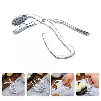 Держатель для миски, зажим для горячей плиты, противень для духовки, противни для выпечки для аэрофритюрницы, захват для пиццы, нескользящий захват для тарелок серебряный