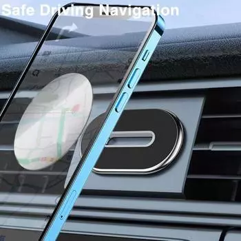 Держатель для мобильного телефона, антивибрационный держатель, магнитная адсорбция, стабильный, нескользящий автомобильный телефон для одной руки, для автомобиля серебряный