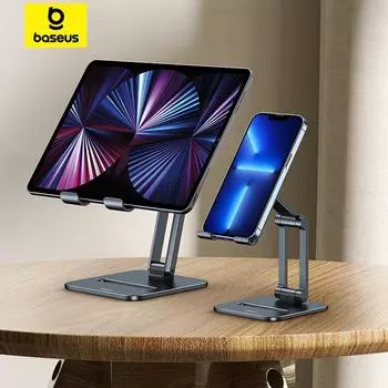 Держатель для мобильного телефона Baseus, держатель для планшета из алюминиевого сплава, регулируемая складная подставка для ноутбука, подъемная подставка для iPad, iPhone 13, 12, Samsung