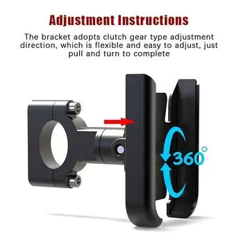 Держатель для мобильного телефона из алюминиевого сплава для мотоцикла, держатель для навигации на электромобиле, держатель для навигации на мотоцикле as the picture
