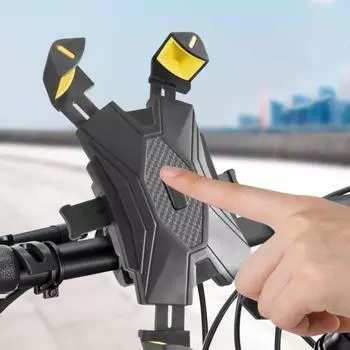 Держатель для мобильного телефона, кнопка, без угловой блокировки, противоскользящая, с четырьмя операциями блокировки, удобный, вмещает мобильный телефон, велосипедный телефон F