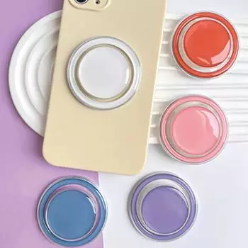 Держатель для мобильного телефона, ленивый и растягивающийся, магнитный, складной, держатель для телефона, карманный, удлинитель для безымянного пальца чёрный