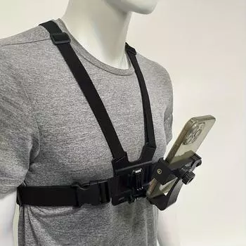 Держатель для мобильного телефона на груди. Нагрудный ремень для съемки от первого лица. Оголовье. Спортивная камера. Кронштейн для съемки на груди для прямых трансляций на открытом воздухе. 5 Piece Set For Chest Shooting