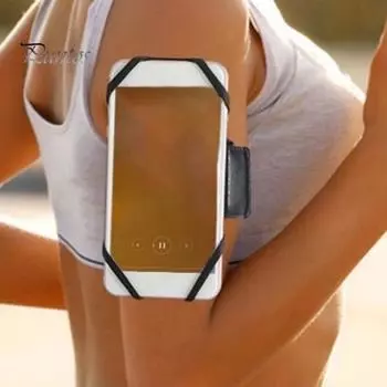 Держатель для мобильного телефона на запястье для занятий спортом на открытом воздухе, женский и мужской велосипедный браслет, вращение на 360 градусов, съемный держатель для телефона для бега чёрный