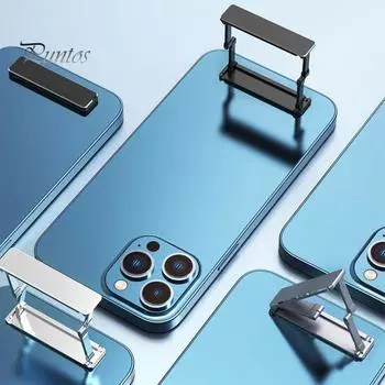 Держатель для мобильного телефона Невидимый складной универсальный прочный клей Компактный регулируемый угол Мини-подставка для сотового телефона Кронштейн для просмотра телевизора серый