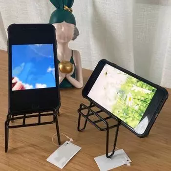 Держатель для мобильного телефона, поддержка процесса гальванического покрытия, полый стул со стабильным эффектом, не используется телефон, ленивый телефон чёрный