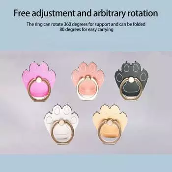 Держатель для мобильного телефона, прочный мобильный телефон, противоскользящий на 360 градусов, свободное вращение, адсорбция, регулируемая поддержка, складная форма когтя серебряный