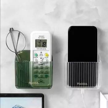 Держатель для мобильного телефона, ящик для хранения пульта дистанционного управления, легкая настенная стойка для хранения белый