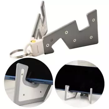 Держатель для мобильного телефона с металлическим кольцом для ключей Портативная складная легкая прочная несущая универсальная настольная подставка для планшета Аксессуары для телефонов серый