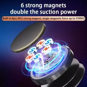 Держатель для мобильного телефона с навигацией в автомобиле Zero Gravity, клейкий металлический, сильный магнитный держатель для мобильного телефона на руль чёрный
