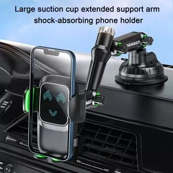 Держатель для мобильного телефона с вращением на 360 градусов, прочная присоска, крепление на лобовое стекло, высокая грузоподъемность чёрный