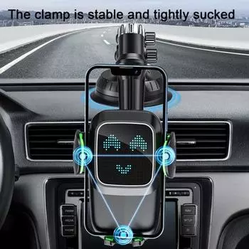 Держатель для мобильного телефона с вращением на 360 градусов, сильная присоска, крепление на лобовое стекло, высокое чёрный