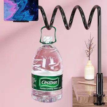 Держатель для мобильного телефона, универсальный зажим для смартфона, гибкий стержень, шарнирный опорный кронштейн, регулируемая подставка на 360° чёрный