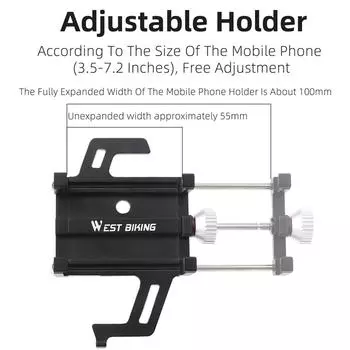 Держатель для мобильного телефона Велосипедный мобильный телефон Навигация Фиксированный кронштейн Велосипедный руль Алюминиевый сплав зелёный