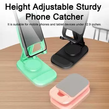 Держатель для мобильного телефона, вращение на 360 градусов, складной противоскользящий стол, держатель для планшета, складная ячейка, расширенная поддержка розовый