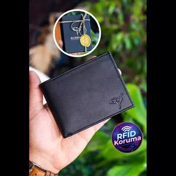 Держатель для монет из натуральной кожи Rfid Blocker Натуральный черный кошелек Мужской кошелек