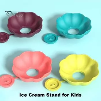 Держатель для мороженого Уловитель капель для мороженого для детей Двухфункциональный дизайн Легко чистится Многоразовый менеджер плавления для летних дней День рождения Эскимо синий