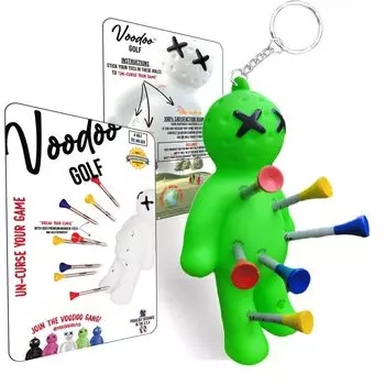Держатель для мяча для гольфа Voodoo, брелок, аксессуары для сумок, подарки для мужчин, подходит для 3, 2, 1, размеры 1/4, 3/4, 1/2 (зеленый) зелёный