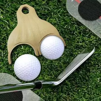 Держатель для мячей для гольфа, переносная подставка для мячей для гольфа с отверстием для подвешивания, держатель для хранения мячей для гольфа для дяди, папы, дедушки, гольфиста, вмещает 2 мяча хаки