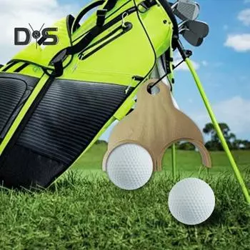 Держатель для мячей для гольфа, переносная подставка для мячей для гольфа с отверстием для подвешивания, держатель для хранения мячей для гольфа для дяди, папы, дедушки, гольфиста, вмещает 2 мяча хаки