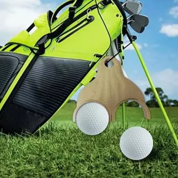 Держатель для мячей для гольфа, переносная подставка для мячей для гольфа с отверстием для подвешивания, держатель для хранения мячей для гольфа для дяди, папы, дедушки, гольфиста, вмещает 2 мяча хаки