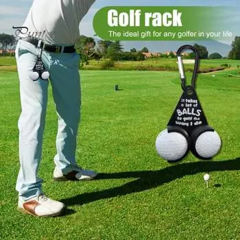Держатель для мячей для гольфа, забавная стойка и дозатор для мячей для гольфа с карабином, переносная сумка для хранения мячей для гольфа, аксессуары для гольфа для гольфиста B