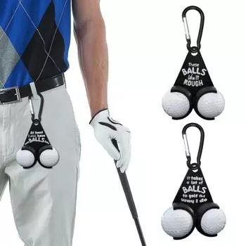 Держатель для мячей для гольфа, забавная стойка для мячей для гольфа и диспенсер с карабином, портативный гольф A