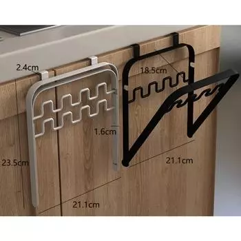 Держатель для мусорного мешка, кухонная складная вешалка для мусорного мешка, многофункциональная для кухни, крючок для подвешивания кухонного полотенца белый