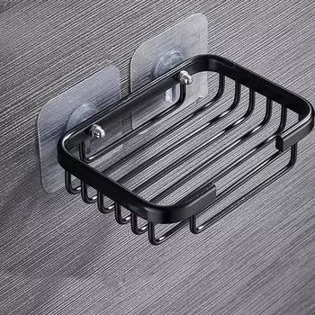 Держатель для мыльницы без дрели, настенный держатель для хранения, полый тип, мыльница, губка, аксессуары для ванной комнаты золотой