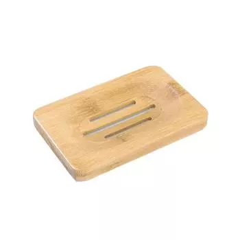 Держатель для мыльницы Влагостойкий Бамбуковый поднос для хранения ручной работы Сливной бокс Ресторан Туалет 7,9*12см цвет дерева