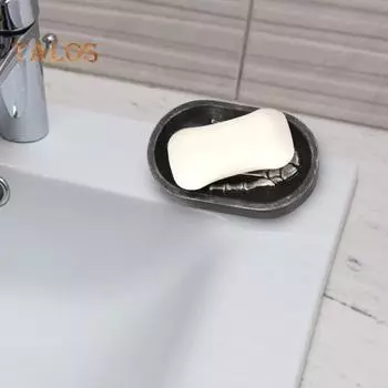 Держатель для мыла из смолы в виде скелета, нескользящая столешница для ванной комнаты, органайзер для мыла в виде черепа-призрака на Хэллоуин коричневый