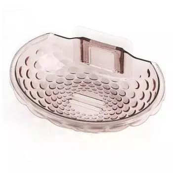 Держатель для мыла, мыльница, контейнер для губки с настенным крючком для душа, клей для кухонной раковины, аксессуары для ванной комнаты без сверления коричневый