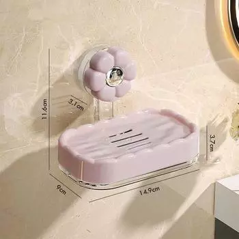 Держатель для мыла на присоске, съемная мыльница для ванной комнаты со сливом воды, настенная передвижная мыльница, аксессуары для ванной комнаты