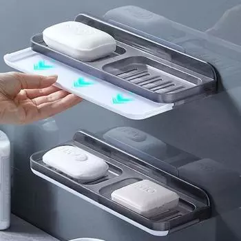 Держатель для мыла с двойной сеткой, держатель для губки для хранения шампуня, кухня, ванная комната