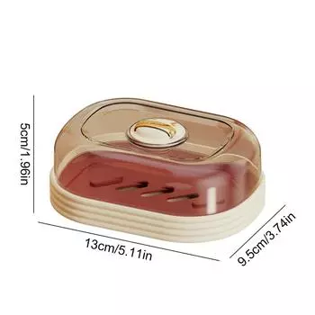 Держатель для мыла с крышкой, сливной держатель для мыла с крышкой, сливной герметичный контейнер для шампуня для спортзала, общежития, ванной комнаты